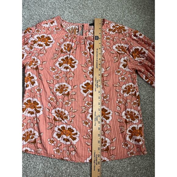 J. Crew Ruffle Sleeve Top Floral Office Casual Boho Colorful Career Size Small - Picture 13 of 13